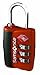 Samsonite Luggage 3 Dial Travel Sentry Combo Lock, Juicy Orange, One Size