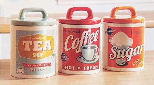 retro tea coffee sugar canisters b&m