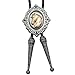 Q&Q Fashion Vintage Gold Men Horse Head Faux Leather Tips Line Dance Western Cowboy Rodeo Bolo Tie