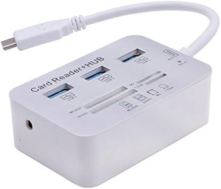 Type C Card Reader Hub, Sinbadteck 7 in1 USB3.1 Type-C to USB 3.0 HUB MS/M2/SD/TF Card Reader Hub