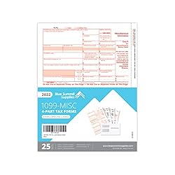 1099 MISC Forms 2022, 4 Part Tax Forms Kit, 25