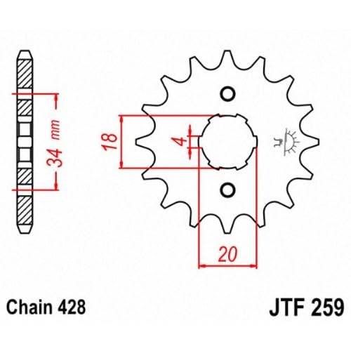 JT Front Sprocket 17T #JTF259.17 Honda