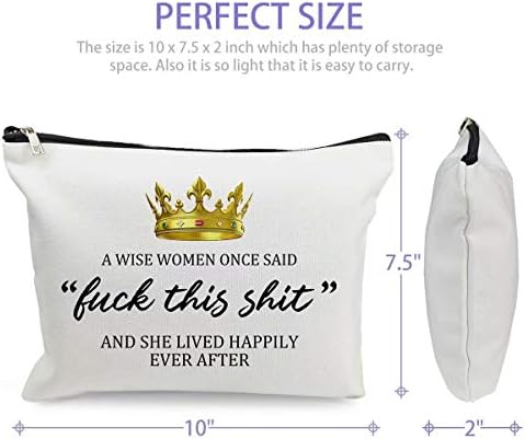 Makeup Cosmetic Bags for Women - Luck This S-hit - Funny Travel Bags Cotton Zipper Pouch for Birthday Retirement Birthday Anniversary Commemorative gifts 4 Makeup Cosmetic Bags for Women - Luck This S-hit - Funny Travel Bags Cotton Zipper Pouch for Birthday Retirement Birthday Anniversary Commemorative gifts
