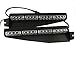 TASWK 32LED 32W LED Lightbar Visor Light Windshield Emergency Hazard Warning Strobe Beacon Split Mount Deck Dash Lamp (Green and White)