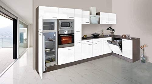 Respekta Economy L Form Winkel Kuche Kuchenzeile Eiche York Weiss 370x172cm Amazon De Kuche Haushalt