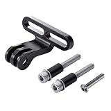VEXPLO Bicycle Handlebar Mount for GoPro Bike Mount Action Camera Mount Garmin Flashlight, Full Metal Bike Stem Camera Mount Adapter with M5*40mm Shoulder Bolts (Color: Black-Large, Tamaño: Larger)