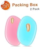 Silicone Makeup Sponges,Makeup Applicator,2 Pack Sili-sponge Powder Puffs,Make Up Blender Sponge Applicator Oval makeup brush by Ambet