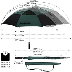 G4Free 62 Inch Automatic Open Golf Umbrella Extra