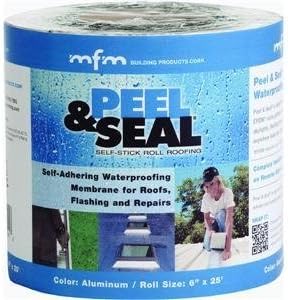 MFM Building Products 50041 6'' Peel & Seal Aluminum Roll Roofing by MFM Building Products