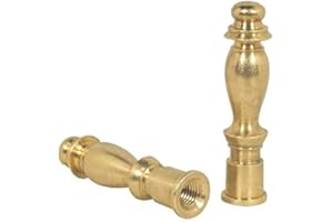 Ciata Lamp Finials Decorative, 2-Inch Solid Brass Carded Lamp Finial (2 Pack)