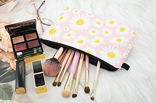 Borsun 2 Pcs Cosmetic Bag for Women Small Make Up Bag Waterproof Travel Toiletries Pouch with Zipper for Organizing Small Items, Gift Bags for Birthday Christmas(Daisy Flower 1) 5 Borsun 2 Pcs Cosmetic Bag for Women Small Make Up Bag Waterproof Travel Toiletries Pouch with Zipper for Organizing Small Items, Gift Bags for Birthday Christmas(Daisy Flower 1)