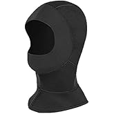 Wetsuit Hood 3mm Thermal Neoprene Diving Hoods Thick Wetsuit Hat Cap for Men Women Water Sports High Stretch with Flow Vent Bib
