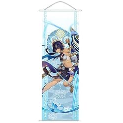 Flyshun Furina Wall Scroll Poster,Hanging Wall Art