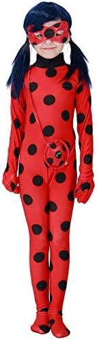 Yanvan Kids Xmas Carnival Party Set Miraculous Ladybug Costume Combination Mask Cosplay