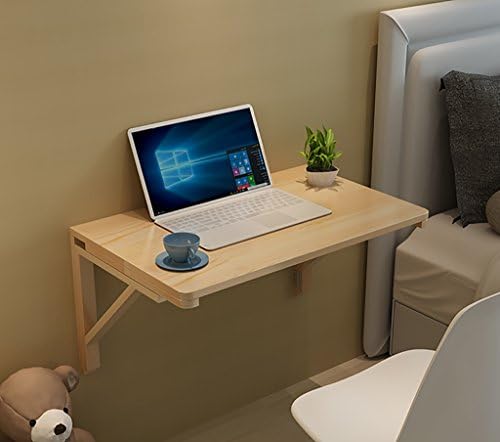ZCJB Wall-Mounted Folding Table Kitchen Table Coffee Table Solid Wood Study Tables by The Wall Computer Desk