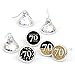 Big Dot of Happiness Adult 70th Birthday - Gold - Birthday Party Round Candy Sticker Favors - Labels Fit Chocolate Candy (1 Sheet of 108)