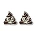 I EM JI Everything Emoji | Brown Poo Silver Stud Earrings | Cute Emoticon Jewelry | Gifts & Accessories
