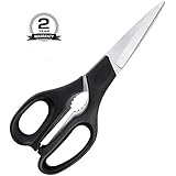 Kitchen Scissors Heavy Duty Food Shears Multi Purpose Chefs Sizzors with Ultra Sharp Stainless Steel Blades for Cutting Chicken Poultry Fish Meat Vegetables Seafood