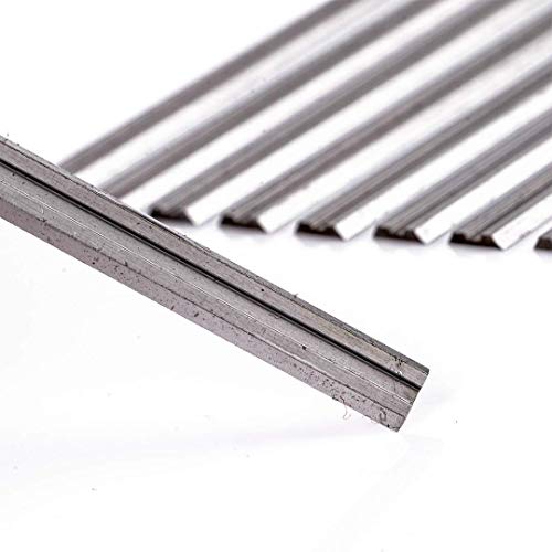 3-1/4 Inch 82mm TCT Planer Blades Knife Portable Hand Wood Razor For DeWalt DW680K D26677K, Bosch PL1632 PL2632K, Makita KP0810 KP0800K, WEN 6530,B&D Craftsman Ryobi Hitachi and most Hand Planer 10pc