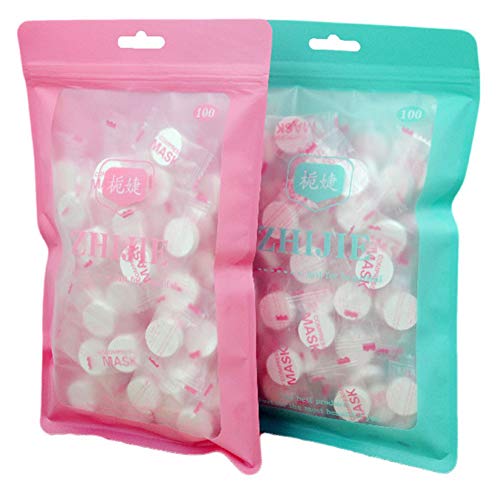 Studyset 100 Pcs/bag Compressed Cotton Face Mask Sheet Paper DIY Mask Disposable Mask Paper Skin Care Tool Skin Care Facial Repair Mask - Thumbnail 3