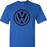 VW Volkswagon Logo on a Blue T Shirt