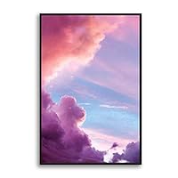 Framed Canvas Wall Art Clouds and Colors Canvas Prints Home Artwork Decoration for Living Room,Bedroom - 16x24 inches