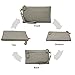 Befen Women Genuine Leather Minimalist Clutch Wallet Purse Wristlet for iPhone 7/6s/6 plus, Samsung Note 5/4-Light Gray