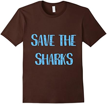 Mens Save The Sharks T-Shirt 3XL Brown