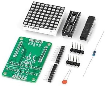 DIY MAX7219 Red LED Dot Matrix Display Module for Arduino (Works with Official Arduino Boards)