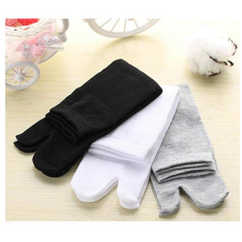 GOOTRADES Unisex Japanese Kimono Flip Flop Sandal Split Toe Tabi Ninja Geta Socks (White)