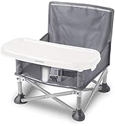 Summer Pop ‘N Sit Portable Booster Chair, Gray – Booster Seat for Indoor/Outdoor Use – Fast, Easy...