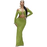 Women Sexy Hollow Out Bodycon Dress Long Sleeve Belly Cutout Maxi Long Dresses for Cocktail Party Festival Dress