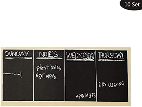 Vakiko Blackboard Sticker Memo Waterproof Removable Peel and Stick Chalkboard Wall Sticker (10 Set)