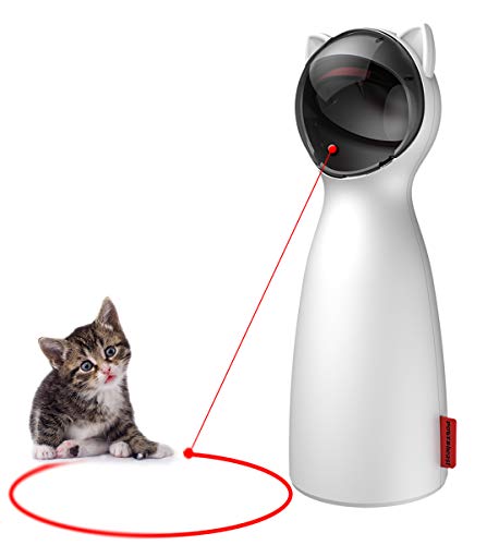 POWERbeast Laser Cat Toys Interactive - Pet Laser Pointer for Cats/Dogs with Automatic Rotating,Auto Shutdown/Startup for Catch and Training,5 Adjustable Rotating Height/Range,Cat Exercise Toys