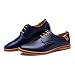 Seakee Men's Leisure Lace-up Flat Oxford Dress Shoes Blue US 10.5
