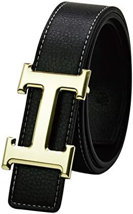 Women Black Belt Vintage Casual Thin Woman Girl Genuine Leather H Belt For Jeans Shorts Pants Dresses