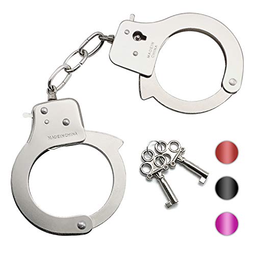 SYOSIN Toy Metal Handcuffs with Keys Police Role Play Party Supplies