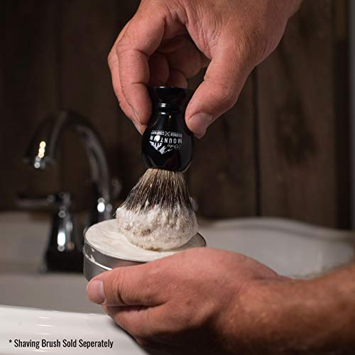 Shaving Soap - Traditional 100% Natural Spearmint Shave Soap - Long Lasting 3.7 oz for Rich & Thick Lather Shaving Cream - For All Skin Types - Made with Spearmint, Eucalyptus & Spruce Oil