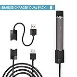 JBAE Magnetic USB Smart Braided Charger Cable Dual Pack [7 Inch and 2.6 Foot Braided Cables]