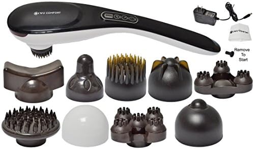 SHIATSU Handheld Cordless Full Body Neck, Shoulder, Back, Leg and Foot Massager. Available in 5 and 9 attachments. FREE REPLACEMENT FOR 1 YEAR.