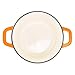Zelancio 3 Quart Cast Iron Enamel Covered Dutch Oven Cooking Dish with Lid (Tangerine Orange)