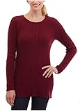 Nautica Women's Single Cable Knit Tunic Sweater