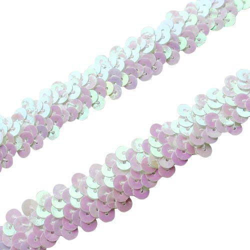New 10Y Beautiful Sequin Elastic Stretch Ribbon Trim Craft Sewing Trimming