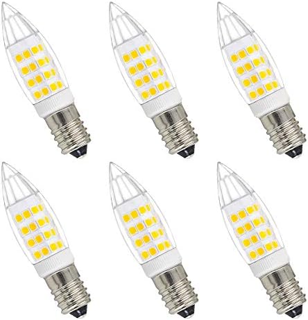 E14 SES LED Candle Light Bulbs Capsule Light Bulbs Chandelier Lamp Bulbs 4W Warm White 3000K AC220-240V 350Lm Replace 40W Incandescent Halogen Lamp 6 Pack by Enuotek