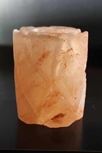 100% Pure Pink Himalayan Salt Carved Date Shaped Candle/Votive Holder FREE SHIPPING Cleanses Air Produces Negative Ions When Heated