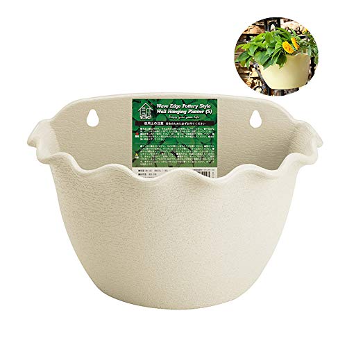 Jjoer Blumentopf Kunststoff Pflanztopf Aus WitterungsbestäNdigen Material BlumenüBertopf Blumentopf Zum EinhäNgen Blumentopf Balkon FüR InnenräUme PflanzküBel White – Bild 4