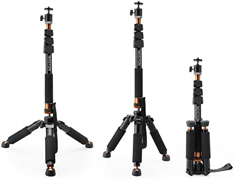 noston Professional 67-inch Camera Aluminium Monopod with Folding Three Feet Support Stand Tripod Balance Stand Base - Shoulder/Carrying Bag Included
