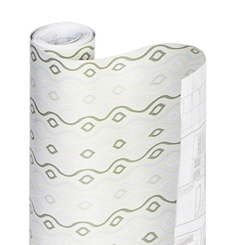 Smart Design Shelf Liner w/Decorative Adhesive - Wipes Clean - Cutable & Removable Material - Easy Peel Design - for Shelves, Drawers, Flat Surfaces - Kitchen (18 Inch x 20 Feet) [Ocean Deco]