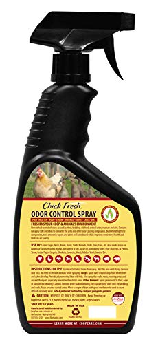 Coop Care Chick Fresh - Odor Control Spray for Backyard Chickens. Eliminator of Chicken Coop & Brooders Odor & Ammonia! 24 oz Poultry Spray Bottle Poultry Supplies from