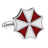 Resident Evil Umbrella Corporation Red White Silver Cufflinks